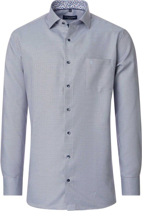 Casa Moda Overhemd lange mouw blauw (Maat: 39)