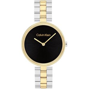 Calvin Klein CK25100012 GLEAM Dames Horloge - Mineraalglas - Staal - Zilverkleurig - 32 mm breed - Quartz - Druksluiting - 3 ATM (spatwater)