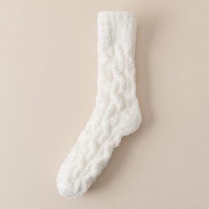 Fluffy sokken - Fluffy sokken heren- Warme sokken maat 38 t/m 46- Winter Huissokken- Bedsokken - Huissokken - Badstof sokken - Verwarmde sokken - Dikke sokken - Kleur:wit