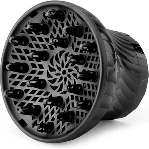 Veltro® Diffuser Opzetstuk - Krulborstel voor Fohn Universeel - Multistyler - Zwart