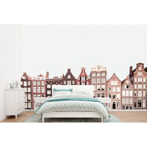 Amsterdam - Architectuur - Huizen - Straat - Behangpapier