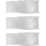 3x Hobby/decoratie witte satijnen sierlinten 2,5 cm/25 mm x 25 meter - Cadeaulint satijnlint/ribbon - Striklint linten wit