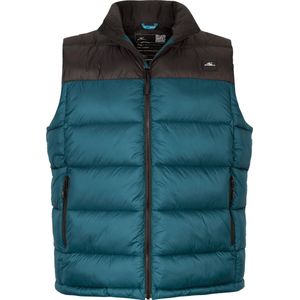 O'Neill Jas Men O'RIGINALS PUFFER BODYWARMER Diep Groenblauw Kleurblok S - Diep Groenblauw Kleurblok 50% Recycled Polyester, 50% Polyester