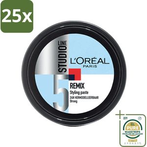 25 x L'Oréal Studio Line Special FX Remix Paste 150 ml - Grootverpakking - Haarkleur - Haartypen - Haartypen - Haartypen