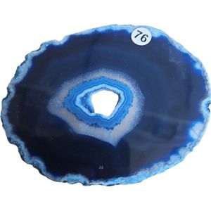 Agaat schijf Blauw (gekleurd) nr. 76