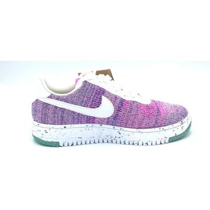 W Nike AF1 Crater FL Flyknit - Maat 38.5 - Paars, Roze, Wit