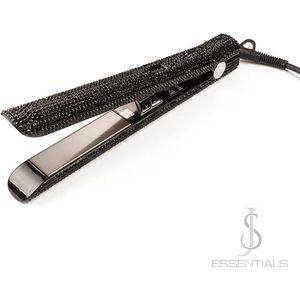 JS-Essentials Crystal 1"" Titanium Stijltang - zwart