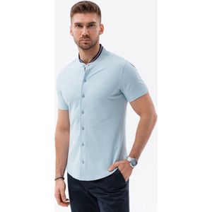 Heren overhemd korte mouw - Lichtblauw - K543