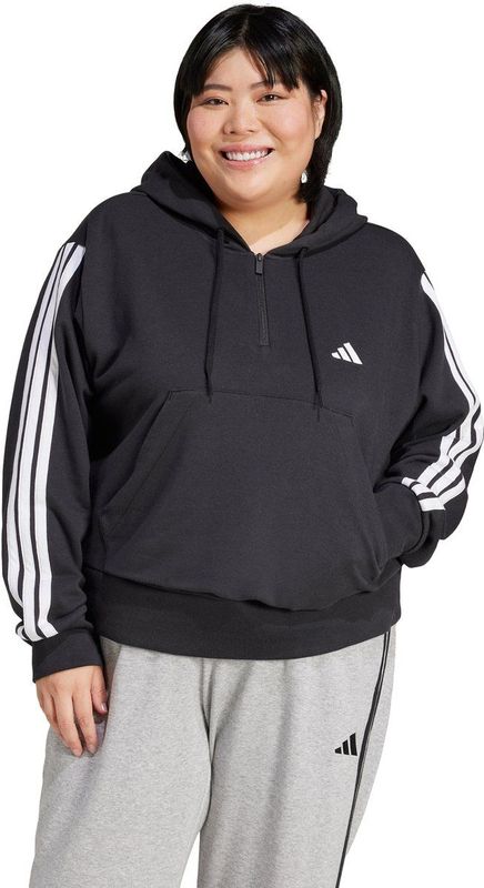 ADIDAS - Essentials 3-Stripes - Hoodie - Zwart - Katoen/Polyester/Viscose