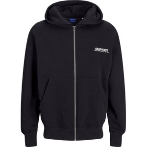 Jack & Jones Heren Sweatshirt JORROXBURY ZIP bequem Zwart L Volwassenen