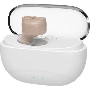 Pro Care Excellent Quality® Mini Intelligent digitaal Gehoorapparaat met 16 Channel geluid reductie - oplaadbaar voor in het oor (IHO) Universeel links of rechts - Gehoorapparaat oplaadbaar - Gehoorversterker - Zwart - FAGG - Oplaadbare Case Wit