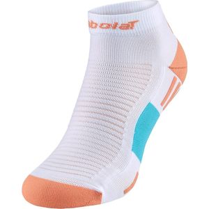 Babolat padel quarter socks - white / canyon sunset - maat 43-46