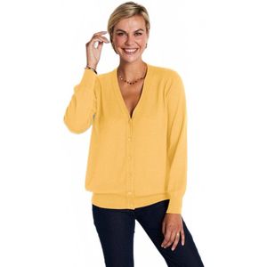 Vest met V-hals en knopen van merinoswol