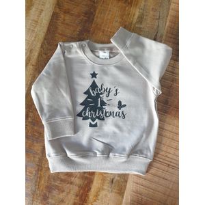 Trui Baby's 1st Christmas, maat 62 beige
