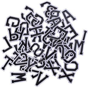 Letter Patches - 52 Pieces Iron On Letters Alphabet Application Embroidery Stickers A-Z for Hats Shirts Jeans Bags