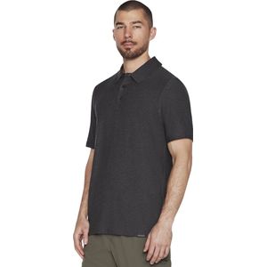 Skechers Go Dri All Day Polo MTO78-BKCC Mannen Grijs Poloshirt