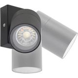 QAZQA solo - Moderne Dimbare LED Smart Wandlamp incl. wifi met Dimmer voor buiten - 1 lichts - D 9.5 cm - Zwart - Buitenverlichting