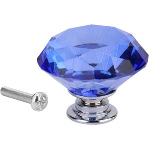 Kristallen glazen deurknoppen - Blauw - Diamond Shape - 1 Stks Crystal Glass - Lade Knop Kast Trek .