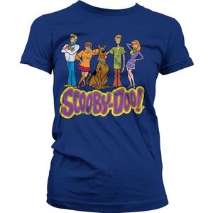 Team Scooby Doo Distressed Girly Tee Damen T-Shirt Navy-S