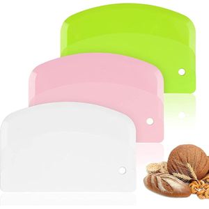 Deegschraper - Deegkrabber Kunststof - Deegsteker Halfrond - Smoother - Soepel Maker - Cake beslag schraper - Voor taart en cake - Pizza mes - voor keuken gebak pizza brood cake