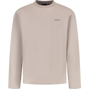 Ballin Amsterdam - Heren Boxy fit T-shirts Crewneck LS - Taupe - Maat XL