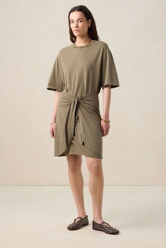 Sissy-Boy - Jersey Wikkeljurk - Donkergroen - Midi-lengte