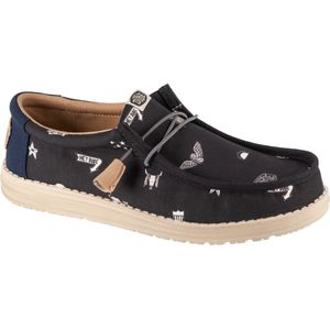 Hey Dude Wally Stars N Skulls Print 41284-001, Mannen, Zwart, Sneakers, maat: 47