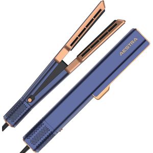 Hairstrait - 2 in 1 Stijltang met Föhn - Aestra - GEEN HITTESCHADE - 110.000RPM Motor - Haarstyling met lucht - Haardroger - Geschikt voor alle Haartypes - 2025 Model -Navy