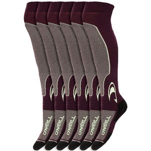 Skisokken | Doelgerichte demping | Merk: O'Neill | Kleur: Donker paars | Maat: 35 t/m 46 | 6 Paar