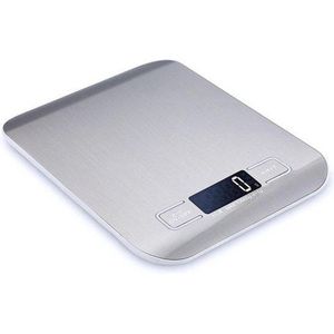Juleika Digitale Keukenweegschaal - incl. Batterijen - Precisie Keuken Weegschaal Digitaal - tot 5000 gram - Zilver - Digitaal Klein RVS