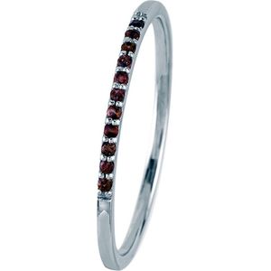 Jacques Lemans - SE-R125C - Ring - Zilver - Zilver - Granaat