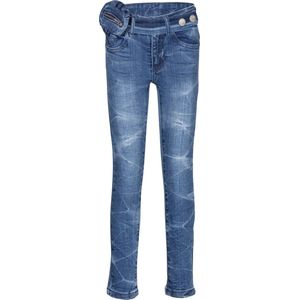 Dutch Dream Denim-Girls Skinny jeans Ngombe met riempje -Washed Blue