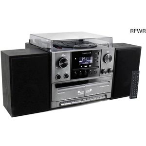 RFWR® Hifi-stereosysteem met platenspeler, CD-speler en Bluetooth voor optimale muziekbeleving