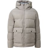 QS - Gewatteerde Jas - Grijs - Met Capuchon - Lange Mouwen