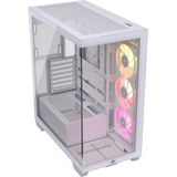 PC-behuizing - CORSAIR - 3500X RSR ARGB gehard glazen mid-tower - 3 ARGB reverse rotor-ventilatoren - wit