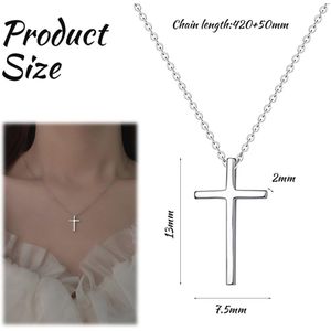 925 Sterling Zilveren Kruisketting - Delicate Halsketting voor Dames en Meisjes