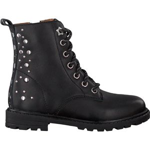 Omoda Om120554 Veterboots - Laarzen Met Veters - Meisjes - Zwart - Maat 24