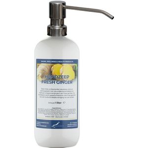 Handzeep Fresh Ginger 1 liter - met gratis RVS zilverkleurige pomp