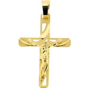 Juwelier Zwartevalk 14 karaat gouden kruis hanger - 14.801.128