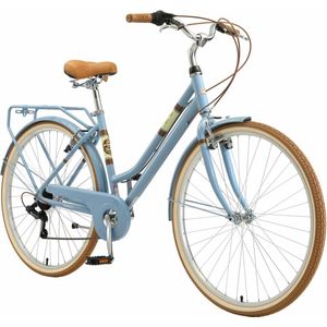 Bikestar 28 inch, 7 sp derailleur retro damesfiets, blauw