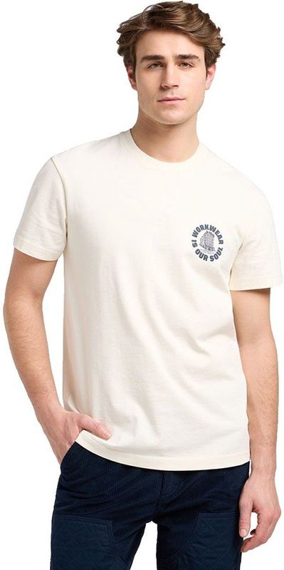 Lee - Workwear - T-shirt - Ecru - Korte Mouwen - Relaxed Pasvorm