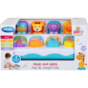 Playgro Muzikale Pop Up Speelgoed - Interactief babyspeelgoed - Muziek en licht - Boederij geluiden - 2 speelopties