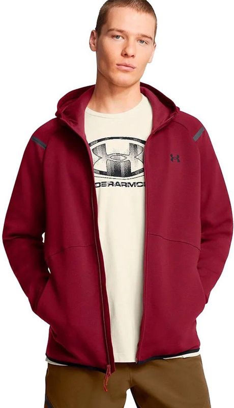 Under Armour - Ua Unstoppable Flc Fz Hd - Hoodie - Cardinal