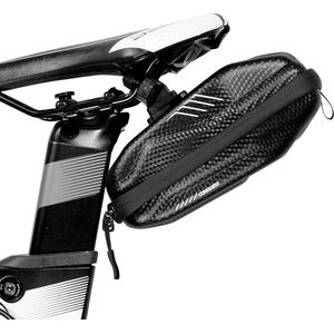 Zadeltas fietstas voor mountainbike met achterlichthouder voor racefiets - Waterdicht en zwart