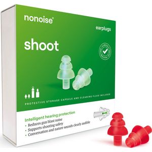 Nonoise - Shoot - Oordoppen - 1 paar - Rood