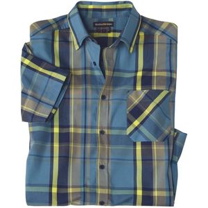 ATLAS FOR MEN - Comfortabel geruit overhemd met stretch - Heren - Verkrijgbaar in grote maten - XXL