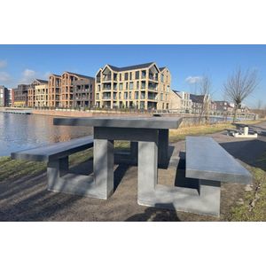 Rockwood® Betonnen Picknickset The Rock (Antraciet) 2.00m