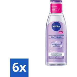 NIVEA - Micellair Water - Gevoelige Huid - Anti-Restant - Verwijdert Waterbestendige Make-up - 200 ml - Voordeelverpakking - 6 stuks