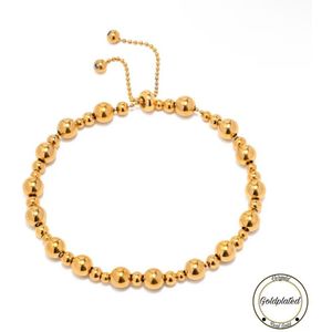 Soraro Druppel Armband | Goudkleurig | Drop | Goldplated | Verstelbaar | Vrouwen Sieraden | Dames Armband