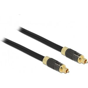 Premium digitale optische Toslink audio kabel met nylon mantel - 8mm / zwart - 2 meter